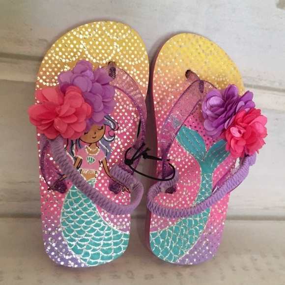 ❄️(5/$30) Girls Mermaid Sandals Beach Summer Size 9-10 - Picture 5 of 5
